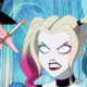 Harley Quinn planning to beat the crap out of the Penguin, a noted dick.